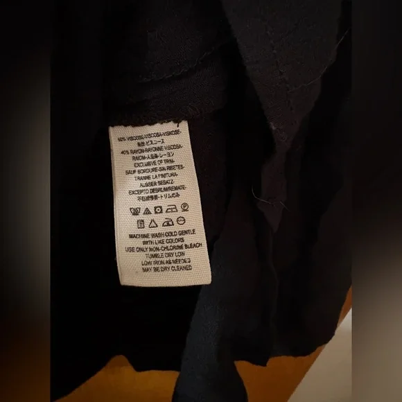 Free People black Lace-Up Tunic top M - Picture 8 of 10